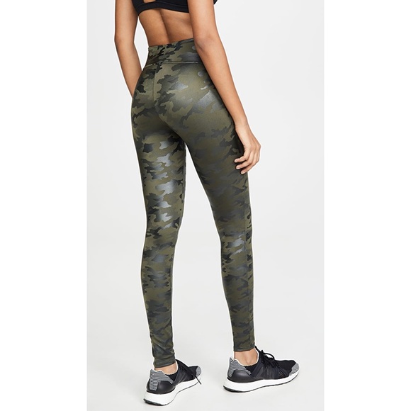 Spanx Faux Leather Green Camo Leggings - Picture 3 of 8